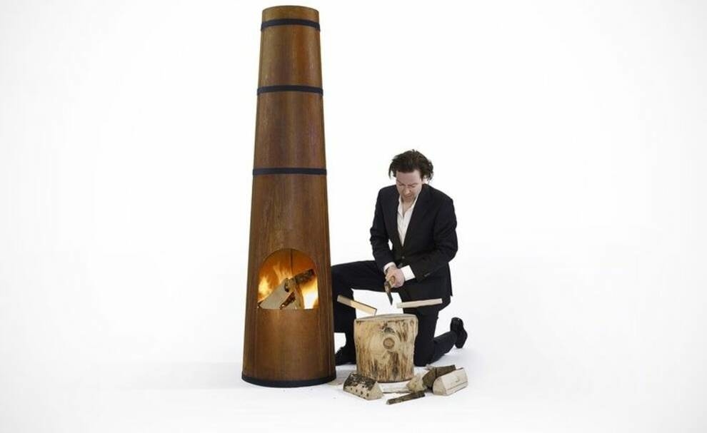 Dutch designer came up with a grill fireplace in the form of a factory chimney