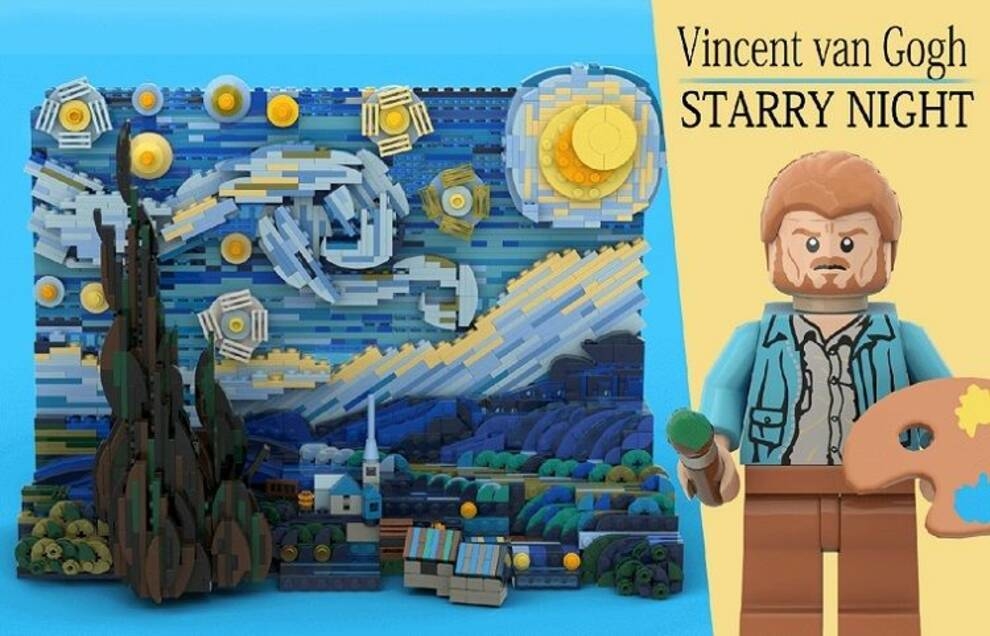 Lego по-своему показал «Звездную ночь» Ван Гога