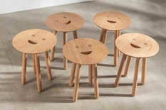 Spanish designer presented a collection of smiling stools