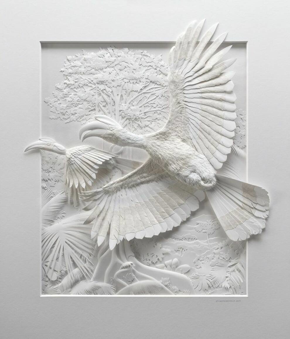 Canadian artist creates intricate paper sculptures