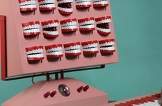 Swedish artist stylized the synthesizer to look like a chorus of open mouths
