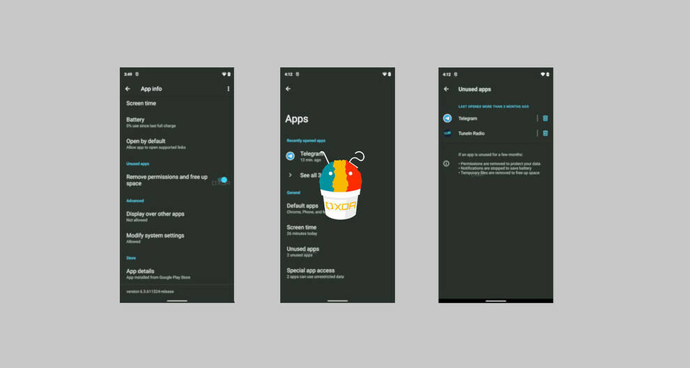 Спящий режим для приложений и обновление корзины — обновления для Android