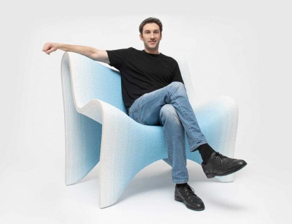 Ambitious designer 3D printed armchair