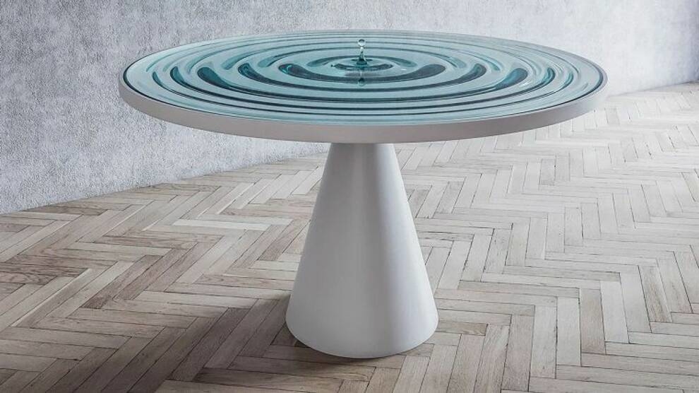 Стол с волнами создан дизайнерской студией из Кипра