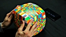 The Briton has solved the largest Rubik's cube