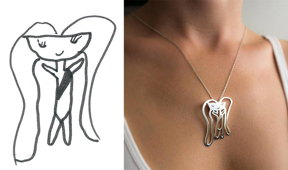 Little miracles: artists turn children's drawings into jewelry