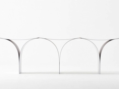 Steel bench-arch from designer Shinya Noguchi