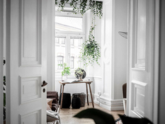 Summer interior in Scandinavian apartment