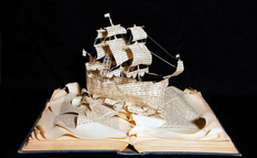 Sculptures from books by Emma Taylor