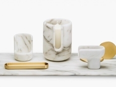 Marble candlesticks by Nendo and Editions Milano