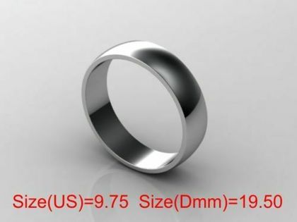  19,50 (размер) 5мм(ширина) Бесшовное обручальное кольцо серебро(925)