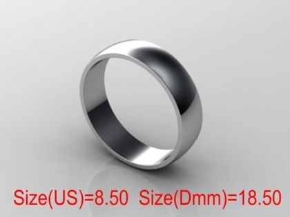  18,50 (размер) 5мм(ширина) Бесшовное обручальное кольцо серебро(925)