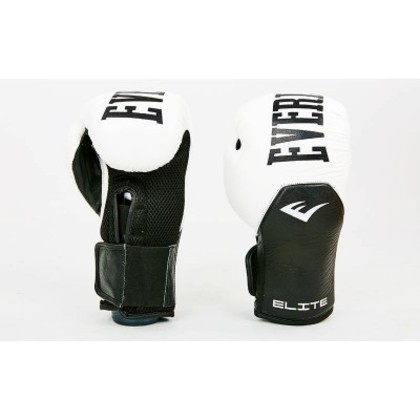 Перчатки боксерские кожаные на липучке Everlast 12 Oz