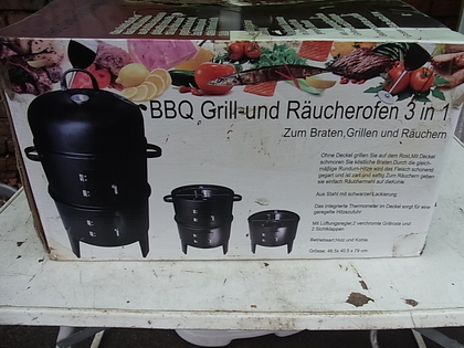 Гриль Садовий камин, коптильня, мангал BBQ GRIL - und RAUCHEROFEN 3 in 1 з Німеччини