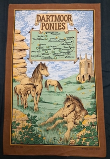 Панно винтаж 1981 г Дартмурские пони, лошадь, конь, Британия , без использования