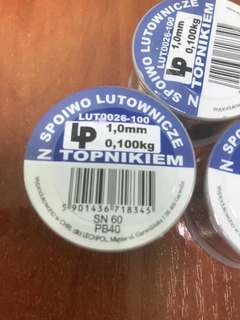 Припій LP з флюсом якісний Пос 60 Lut0026 1мм 100г