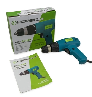 Шуруповерт мережевий 220В VORSKLA ПМЗ 0,7-10Н