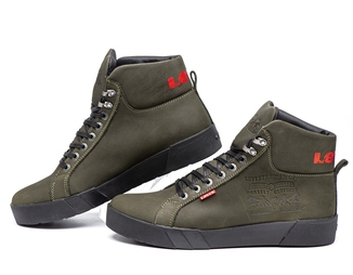 Ботинки Зимние LEVI'S Кожа Олива (40-45р)