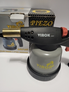 Паяльна лампа з п'єзо запалом ТМ VIROK 44V141 , для газових катріджів тип 200.