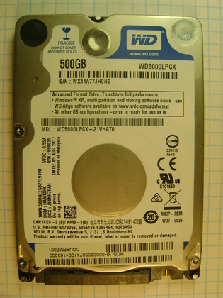Жесткий диск WD 500 Gb