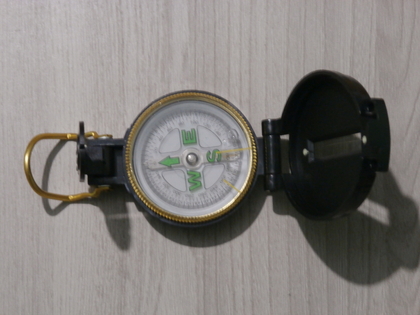 Компас армійський Lensatic Compass DC45-1S чорний,масштабна метрова лінійка