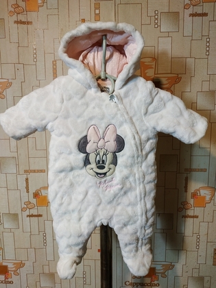 Комбінезон дитячий зимній хутряний DISNEY на 0-1 місяців