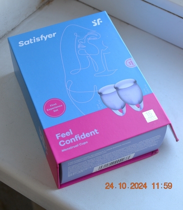 Менструальная чаша "Satisfyer". 2 штуки: 15 и 20 мл. Медицинский силикон. Сделано в Китае