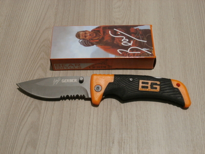 Ніж складний Gerber Bear Grylls Scout Knife 18.5см,серейтор,кліпса для кріпленя