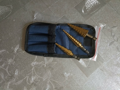 Свердло ступеневе (конусне), набір 3 шт. для металу дерева пластик.
