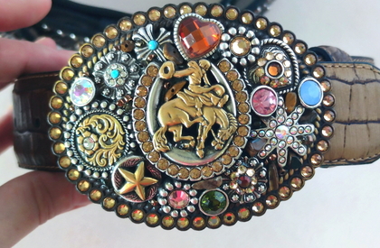 Женский ремень с пряжкой Nocona Swarovski