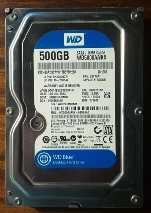 Жесткий диск HDD Western Digital WD5000AAKX 500GB