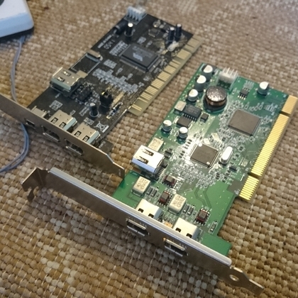 Пара карт Firewire Ieee 1394 PCI