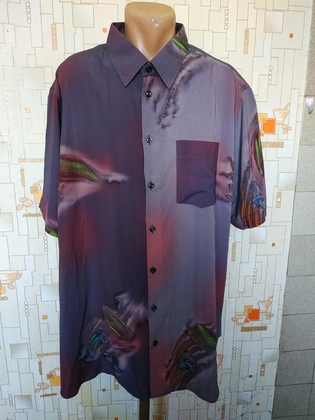 Сорочка чоловіча з принтом. Шведка UNIVERSAL FASHIONS p-p прибл. XXL-XXXL