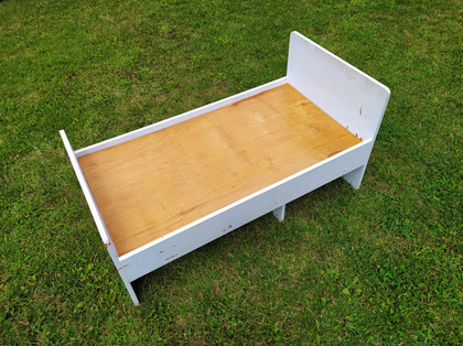 Кровать103х60 детская IKEA белая с поддоном и матрасом (кокосовая стружка) 100х58х5