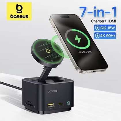 Портативная станция Baseus MagPro 2 Qi2 с беспроводной зарядкой