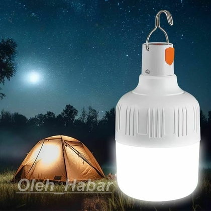 Акумуляторна LED лампа 30W з USB зарядкою (палаточна лампа, наметова лампа) (1157)