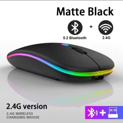 Бездротова безшумна акумуляторна мишка із RGB підсвіткою 1600DP