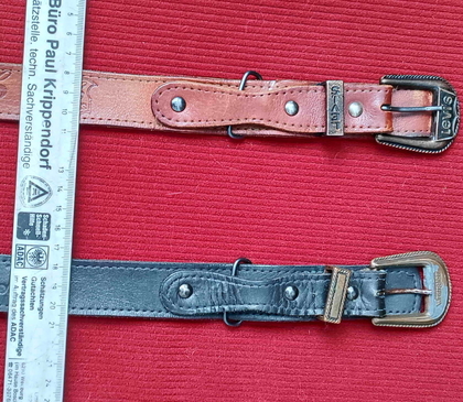Ремень кожаный. 2 шт. Wrangler, Lewis. Блиц.