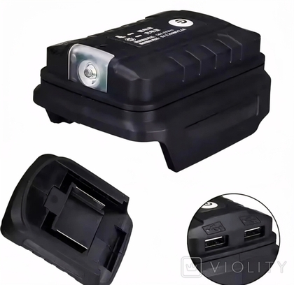 Адаптер фонарик з USB-виходами для аккумулятора Макіта, гранд, профітек