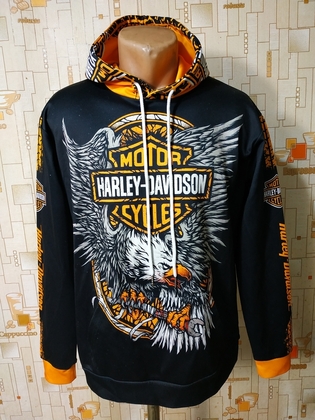 Толстовка чоловіча. Худі чорна HARLEY DAVIDSON p-p L
