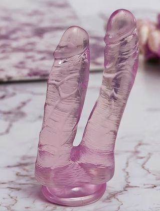 Подвійна насадка фалоімітатор на присосці Подвійний дилдо Фалоімітатор подвійне задоволеня