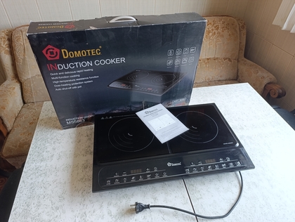 Індукційна Плита Domotec MS-5863 3500 Вт 2 конфорки пічка електронна