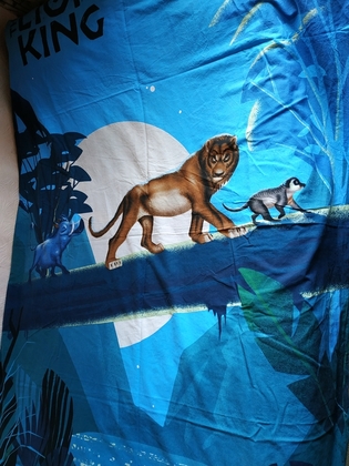 Комплект полуторний. Півковдра + наволочка LION KING бязь 208 х 148 см