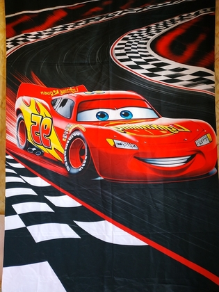 Постер (прапор) великий на полотні *ТАЧКИ* (Lightning McQueen) 210 х131 см