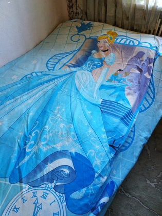 Півковдра полуторна DISNEY PRINCESS. Пододеяльник поліестер 210 х 158 см