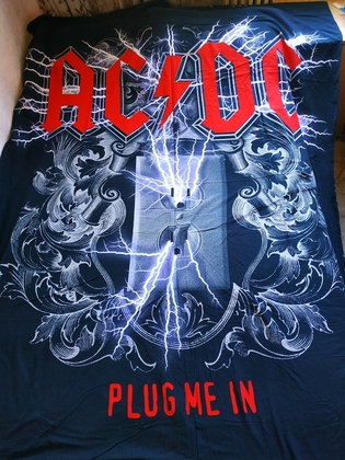 Півковдра полуторна AC/DC. Пододеяльник бязь 208 х154 см