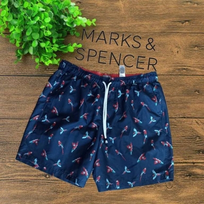 Marks&amp;Spencer Шорты мужские с плавками т синие в принт L на 50
