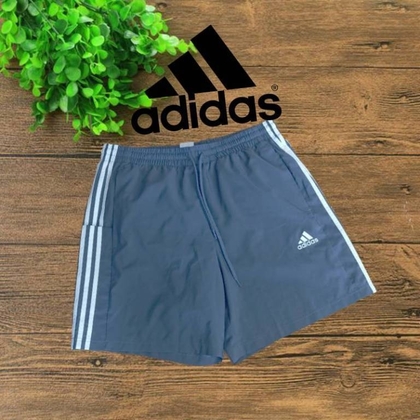 Adidas оригинал Шорты мужские плащевка с плавками с лампасами сизо серого цвета L