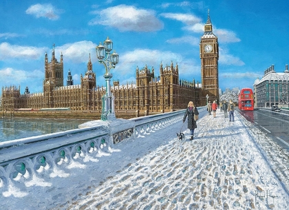 Пазлы clementoni 1000 элементов променад по снежному Лондону london promenade in the snow