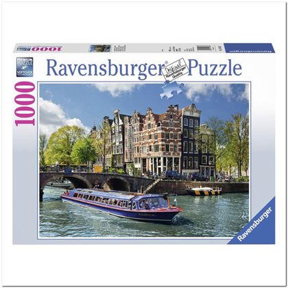 Пазлы Ravensburger 1000 элементов экскурсия по каналу Амстердам